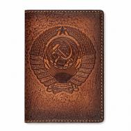 Обложка для паспорта  142501, коричневый Krast