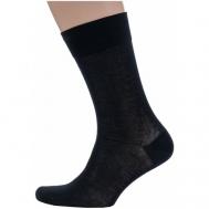 Мужские носки , 1 пара, классические, размер 25, черный Grinston