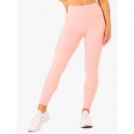 Легинсы  , прилегающий силуэт, спортивный стиль, размер S, розовый Ryderwear