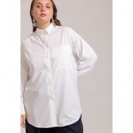 Рубашка  , классический стиль, длинный рукав, размер 54, белый WANDBSTORE