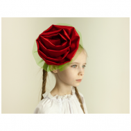 Цветок – головной убор роза ВК-93001-2 36526 Красный МИНИВИНИ