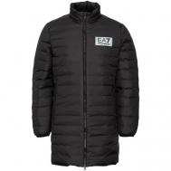 Куртка , демисезон/зима, силуэт прямой, карманы, без капюшона, размер XL, черный Ea7