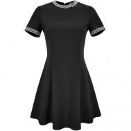 Платье в классическом стиле, размер 42, черный School dress