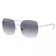 Солнцезащитные очки , квадратные, оправа: металл, с защитой от УФ, для женщин, серебряный Luxottica