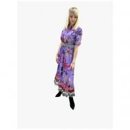 Платье полуприлегающее, макси, размер 42, фиолетовый Lvica Shop