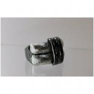 Кольцо , размер 18, черный, серебряный Viennois
