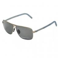Солнцезащитные очки , авиаторы, с защитой от УФ, для мужчин, серый Porsche Design