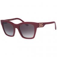 Солнцезащитные очки , квадратные, оправа: пластик, градиентные, для женщин, бордовый Dolce&Gabbana