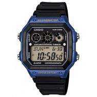 Наручные часы  Collection AE-1300WH-2A, черный, синий Casio