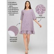 Платье , свободный силуэт, мини, размер 48, фиолетовый VISERDI
