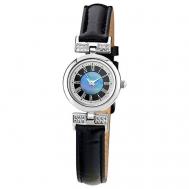 Наручные часы  женские, кварцевые, корпус серебро, 925 проба, фианит Platinor