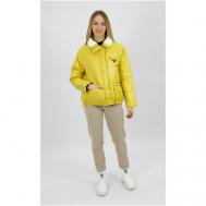 куртка  демисезонная, размер 46, желтый 365 clothes