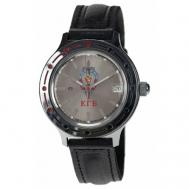 Наручные часы  Командирские 921892, черный, бесцветный Vostok