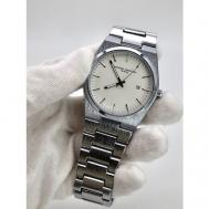 Наручные часы Мужские и женские кварцевые, электронные, подарок, часики с металлическим браслетом, серебряный, белый Mivo-World