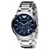 Наручные часы  Renato AR2448, серебряный, синий Emporio Armani