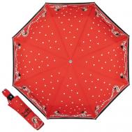 Зонт , автомат, 3 сложения, купол 98 см., 8 спиц, система «антиветер», чехол в комплекте, в подарочной упаковке, красный Moschino