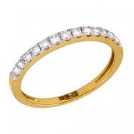 Кольцо  красное золото, 585 проба, бриллиант, размер 17 DIAMOND PRIME