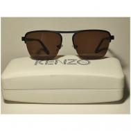 , прямоугольные, оправа: пластик, с защитой от УФ, для мужчин, синий Солнцезащитные очки Kenzo
