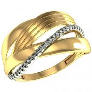 Кольцо SANIS, желтое золото, 585 проба, фианит, размер 19.5, желтый, золотой Санис