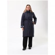 куртка   Aska, демисезон/зима, силуэт прямой, капюшон, карманы, подкладка, размер 44, синий Maritta
