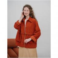 Куртка  , размер M (46-48), красный, коричневый Модный дом Виктории Тишиной