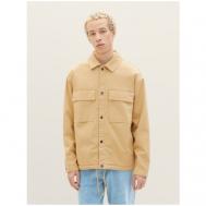 Куртка-рубашка , демисезон/лето, карманы, размер S, коричневый Tom Tailor