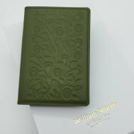 Обложка для паспорта , натуральная кожа, подарочная упаковка, зеленый William Morris
