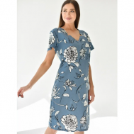 Платье , размер 60, голубой Текстильный край