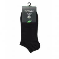 Мужские носки , 1 пара, укороченные, размер 29 (44-45), черный DiWaRi