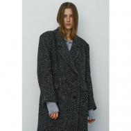 Пальто  , оверсайз, удлиненное, размер L/XL, черный Mere