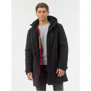 куртка  зимняя, силуэт прямой, воздухопроницаемая, ветрозащитная, внутренний карман, размер 70, черный NortFolk
