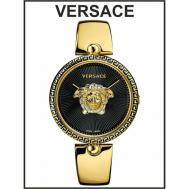 Наручные часы  Женские наручные часы  золотые кварцевые оригинальные, черный, золотой Versace
