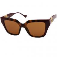 Солнцезащитные очки , кошачий глаз, с защитой от УФ, для женщин, бордовый Gucci