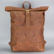 Рюкзак , натуральная кожа, отделение для ноутбука, коричневый Mantica