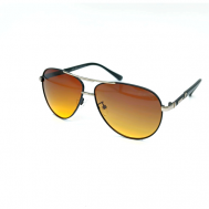Солнцезащитные очки , авиаторы, оправа: металл, поляризационные, для мужчин, черный Elon Mask