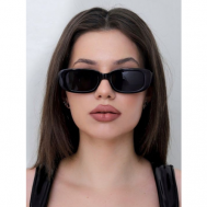 Солнцезащитные очки , кошачий глаз, оправа: пластик, складные, с защитой от УФ, поляризационные, для женщин, черный Ousfilu