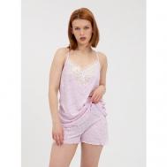 Пижама , размер 88-70-94, розовый, белый Lilians
