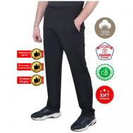 брюки , карманы, размер 58, черный Русский стиль