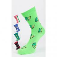 Носки , 5 пар, размер 37-41, розовый, бирюзовый, черный, зеленый, синий, красный Nice Socks