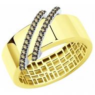 Кольцо , желтое золото, 585 проба, бриллиант, размер 18.5 Sokolov