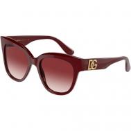Солнцезащитные очки , бабочка, оправа: пластик, градиентные, для женщин, бордовый Dolce&Gabbana