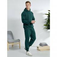Костюм , толстовка и брюки, свободный силуэт, карманы, размер 48, зеленый PRO ACTIVE