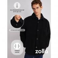 куртка-рубашка  демисезонная, размер XL, черный ZOLLA