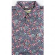 Рубашка , размер 50-52/L/43 ворот, фиолетовый Маэстро