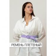 Ремень экокожа, для женщин, размер 110, длина 110 см., фиолетовый Awengo Belts