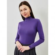 Водолазка , длинный рукав, прилегающий силуэт, размер 46/48, фиолетовый Flavour Knit