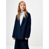 Школьный пиджак , карманы, однобортный, размер 134, синий SELA