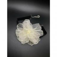 Чокер на шею цветок на шнурке женский модный аксессуар роза для девушки украшение на выпускной свадьбу в подарок Нет бренда