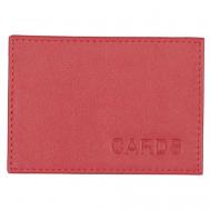 Кредитница , натуральная кожа, 1 карман для карт, для женщин, красный Faetano