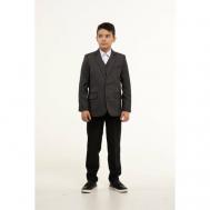 Школьный пиджак , размер 158/84, серый Инфанта